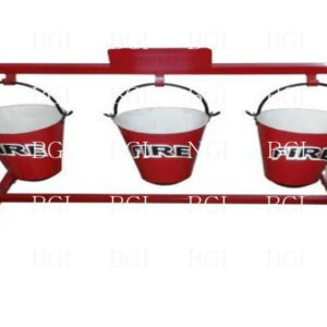 Fire buckets with stand