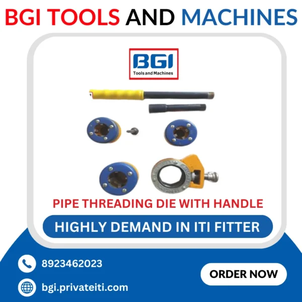 Pipe threading die with handle