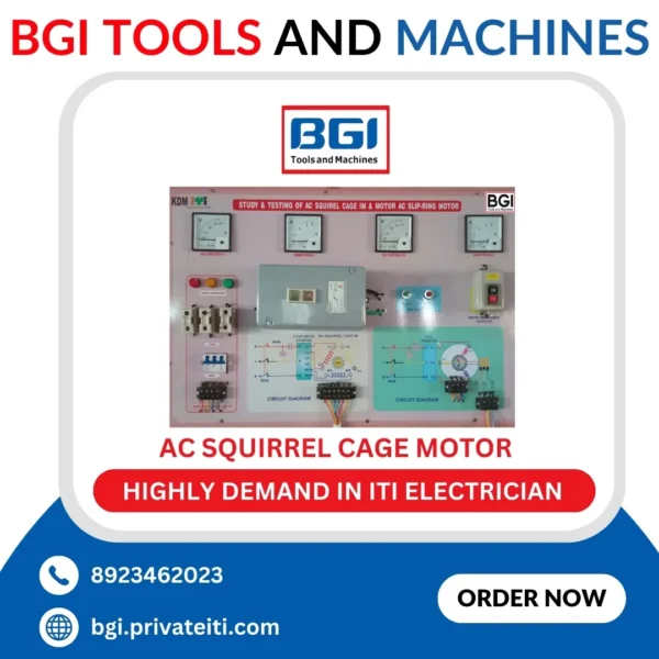 AC Squirrel Cage Motor with star delta starter and triple pole iron clad switch fuse with Mechanical Load.