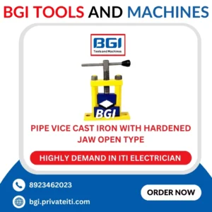 Pipe vice Cast Iron with hardened jaw open type