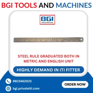 Steel Rule Graduated both in Metric and English Unit
