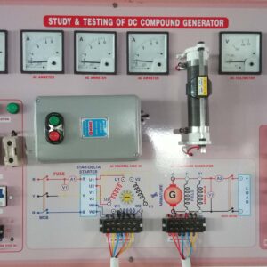 D.C. Compound Generator with control panel including fitted rheostat, voltmeter, ammeter and breaker
