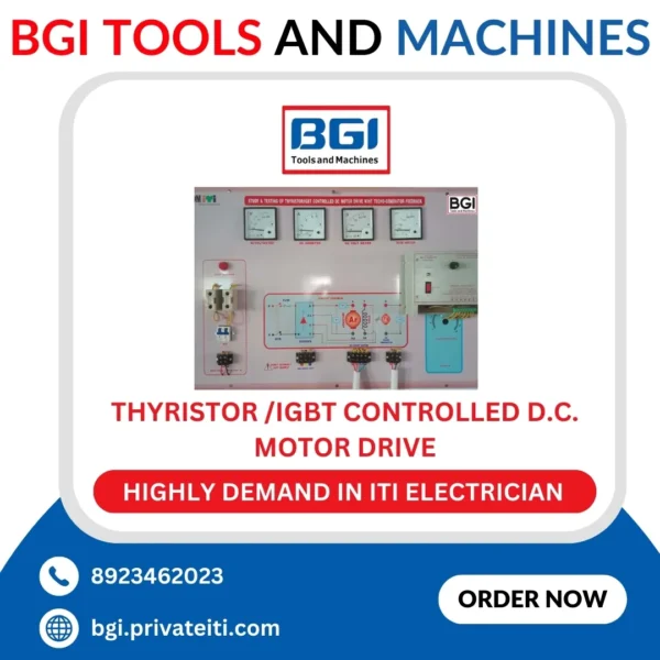 Thyristor /IGBT controlled D.C. motor drive with tacho-generator feedback arrangement