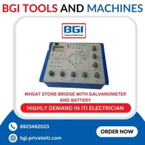Wheat Stone Bridge with galvanometer and battery