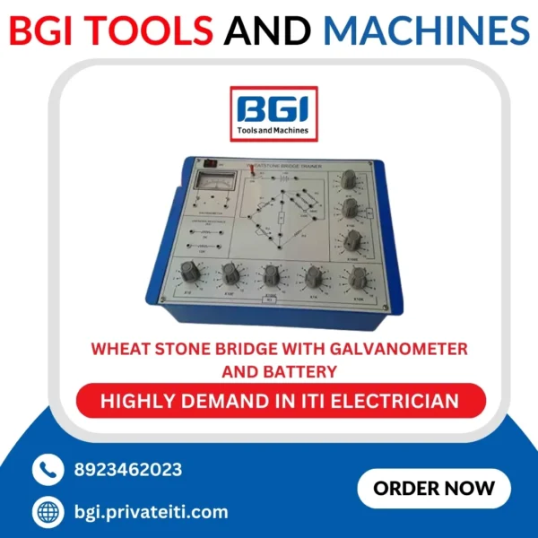 Wheat Stone Bridge with galvanometer and battery