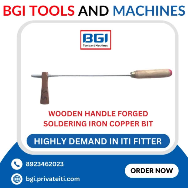Wooden handle forged Soldering Iron copper bit.