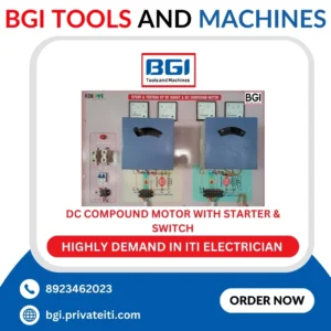 DC compound Motor with starter & switch