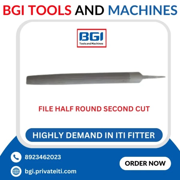 File half round second cut.