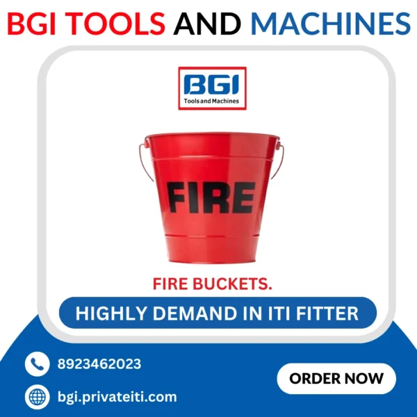 Fire buckets.