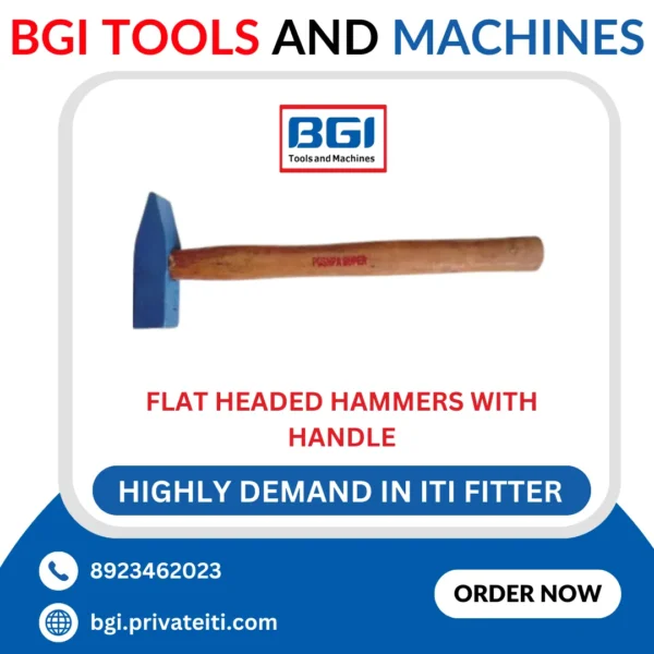 Flat headed hammers with handle.