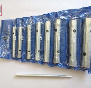 Double Ended tubular Box spanner set with Tommy bar.