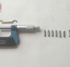 Screw thread micrometer with interchangeable. Pitch anvils for checkingmetric threads 60.