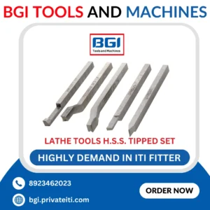 Lathe tools H.S.S. tipped set