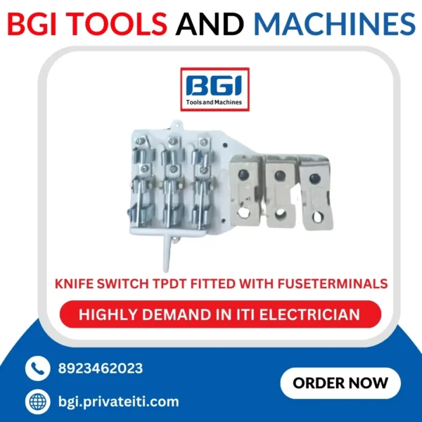 Knife Switch TPDT fitted with fuseterminals