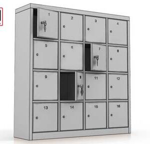 Lockers with 16 drawers standard
size with key
